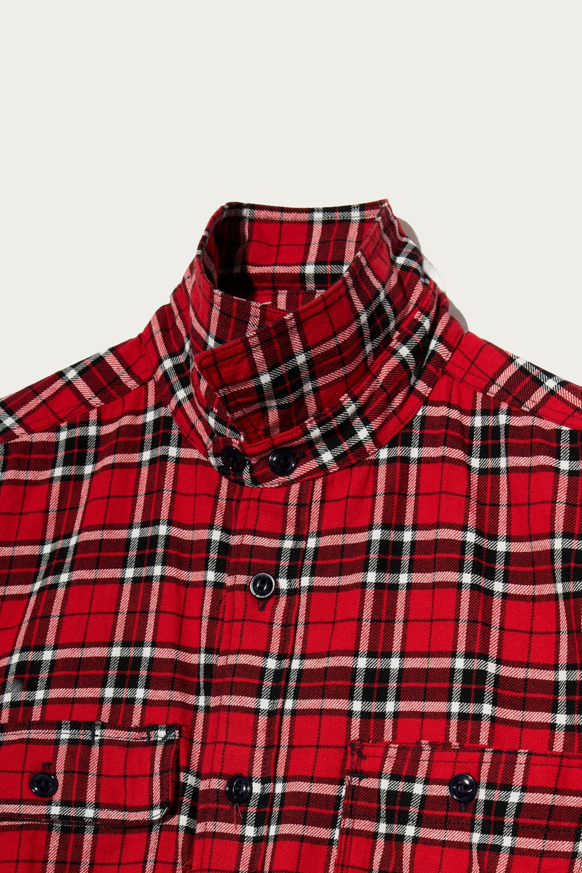 Engineered Garments Workaday - Utility Shirt - Red Cotton Twill Plaid - Canoe Club