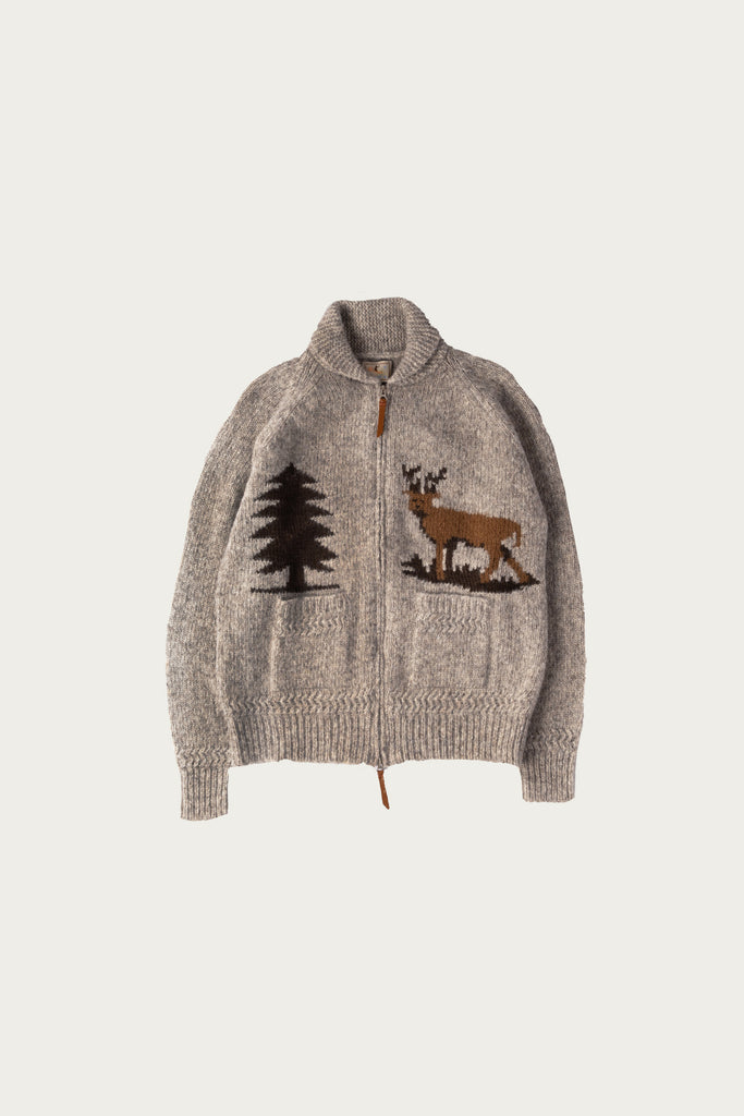 Wythe - Alpaca Cotton Stag Cardigan - Canoe Club