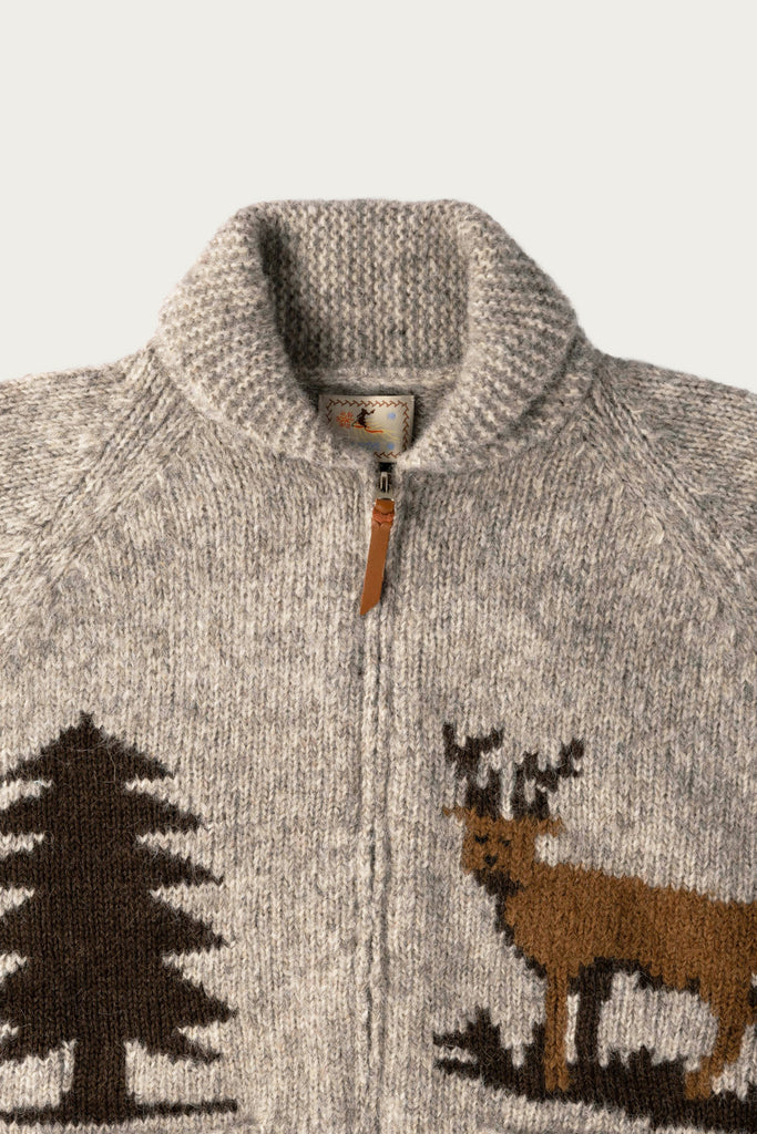 Wythe - Alpaca Cotton Stag Cardigan - Canoe Club