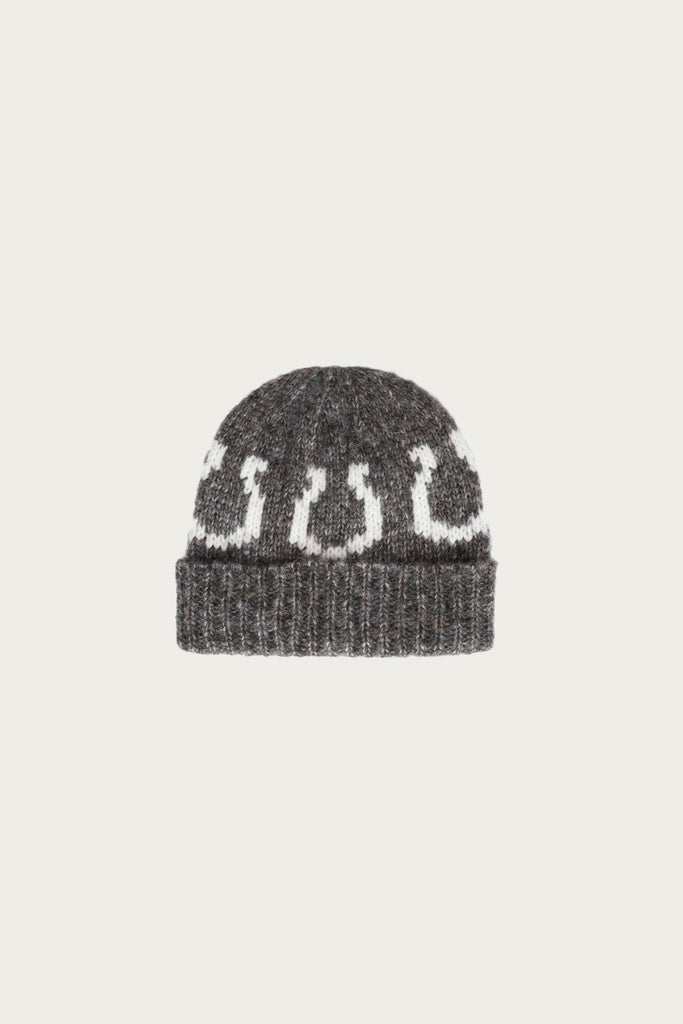 Wythe - Alpaca Horseshoe Beanie - Charcoal - Canoe Club