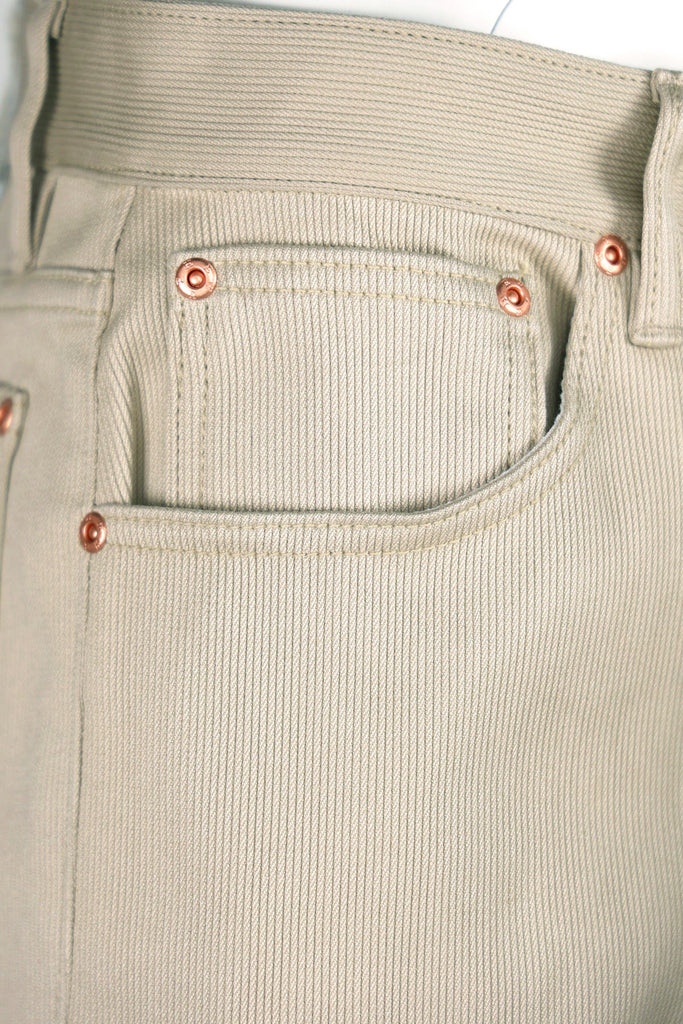 Wythe - Bedford Cord 5 Pocket Pant - Off White - Canoe Club