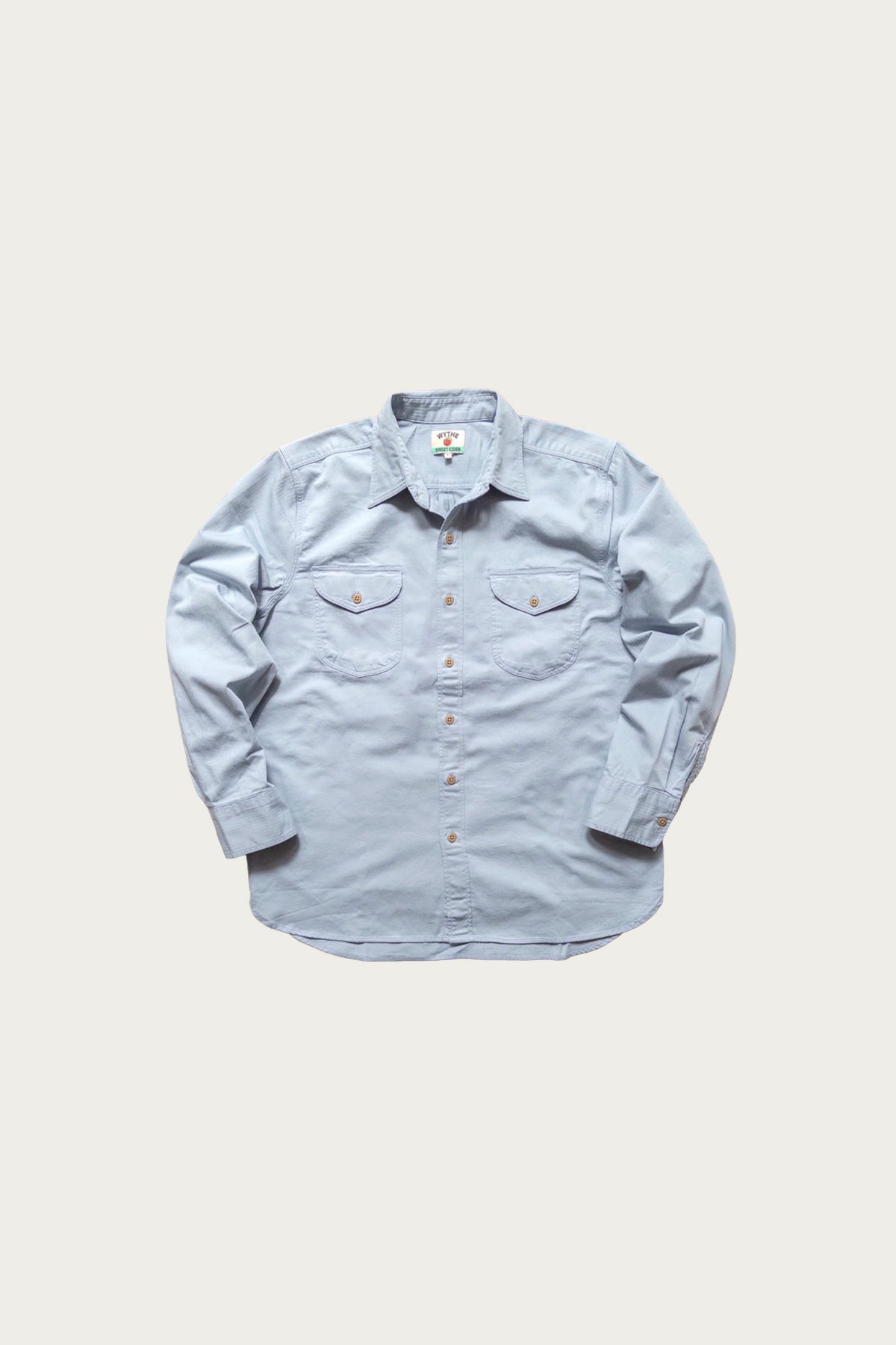 Wythe - Cotton HBT Officer's Shirt - Faded French Blue - Canoe Club