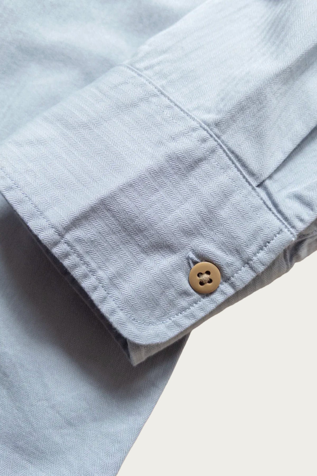 Wythe - Cotton HBT Officer's Shirt - Faded French Blue - Canoe Club