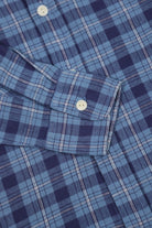 Wythe - Cotton/Linen Hometeam Plaid Workshirt - Indigo - Canoe Club