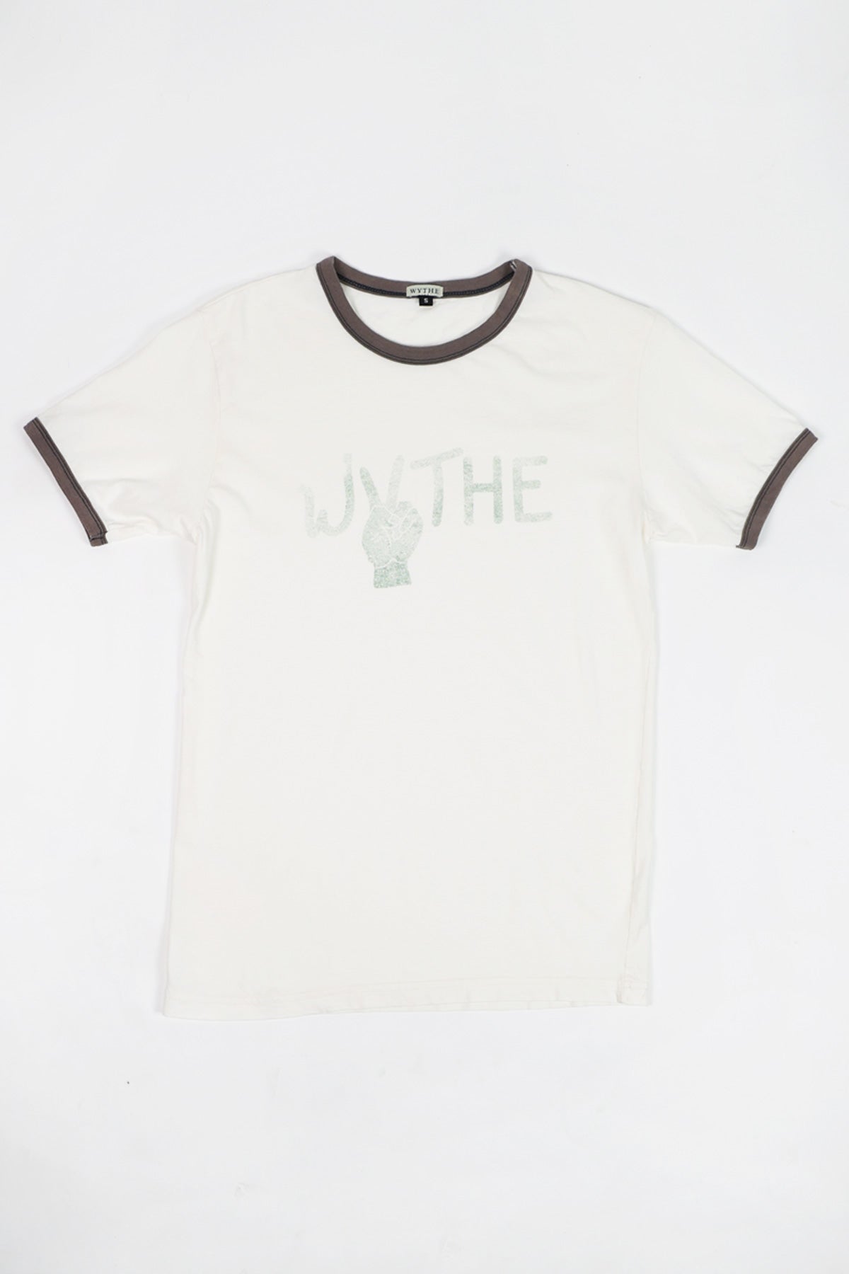 Wythe - Cotton Ringer Printed Tee - Peace - Canoe Club