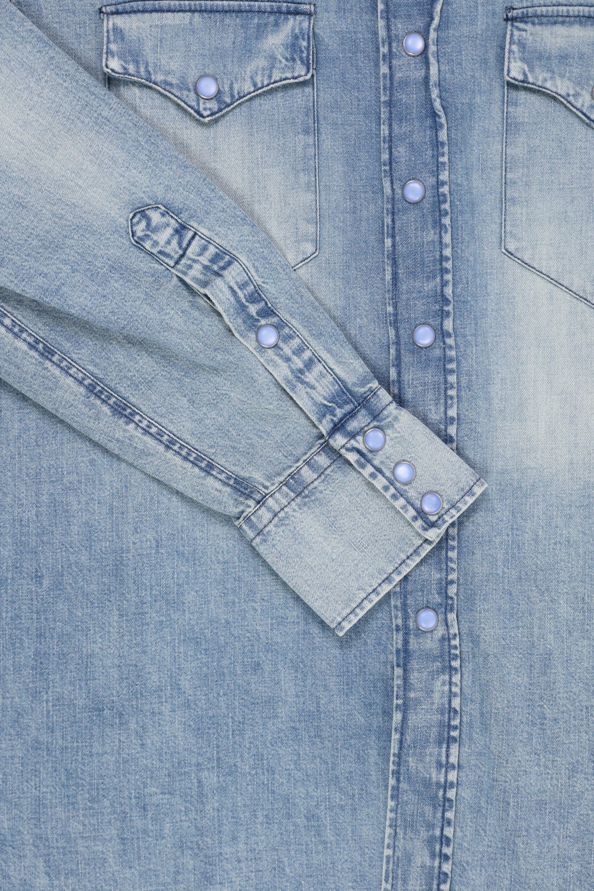 Wythe - Denim Pearlsnap Shirt - Washed Indigo - Canoe Club