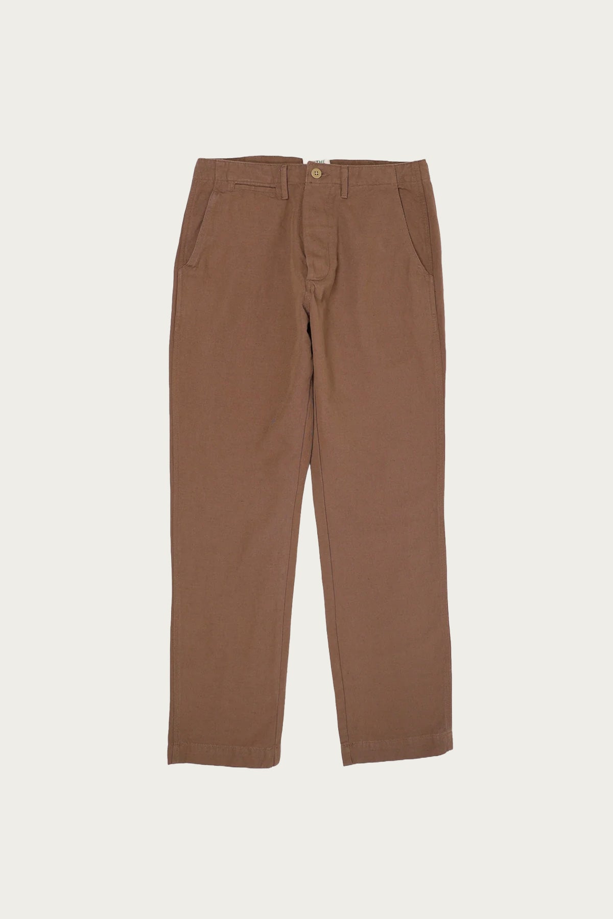 Wythe - Flat Front Cotton/Linen Chinos - Churro Brown - Canoe Club