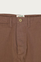 Wythe - Flat Front Cotton/Linen Chinos - Churro Brown - Canoe Club