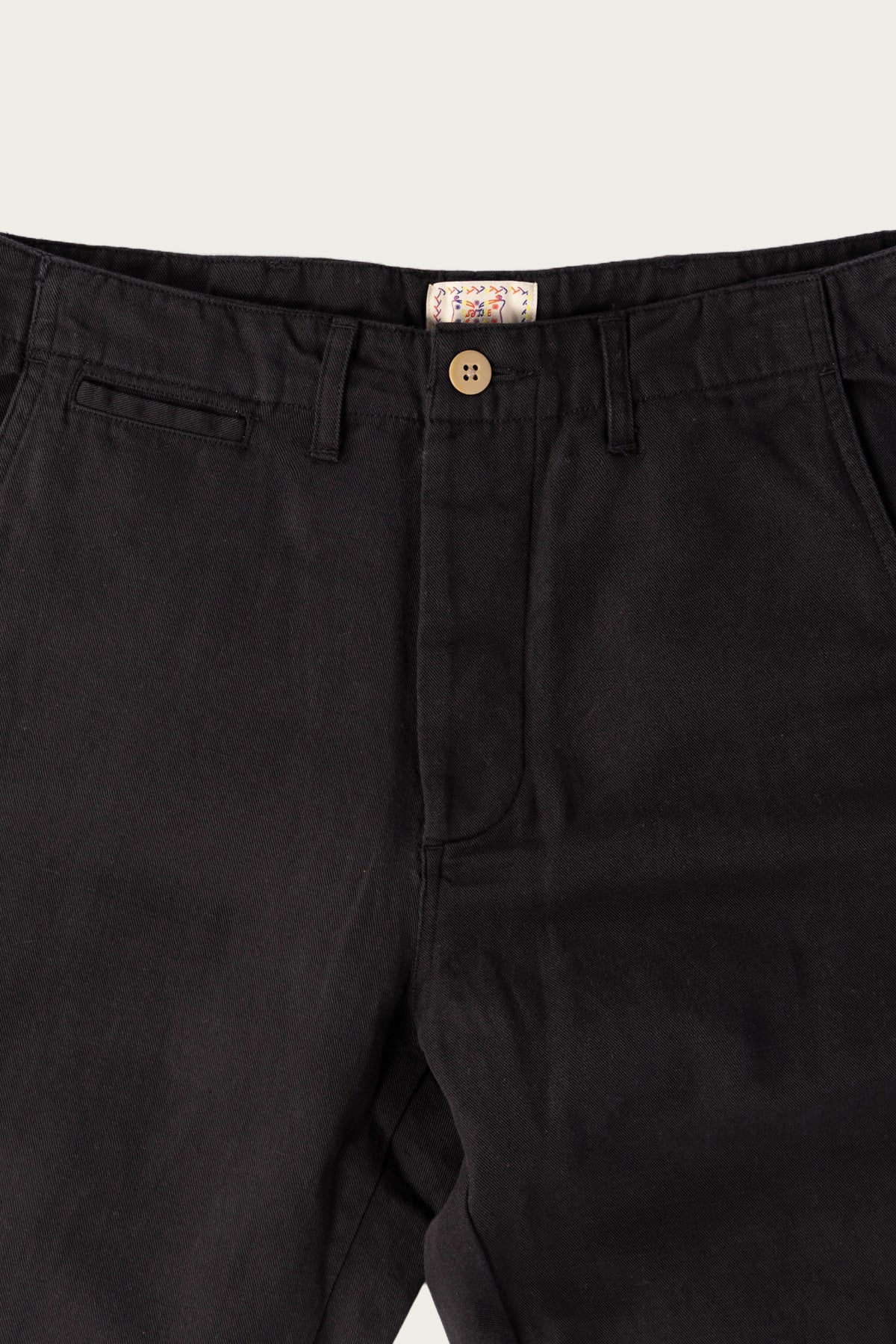 Wythe - Flat Front Cotton/Linen Chinos - Faded Black - Canoe Club
