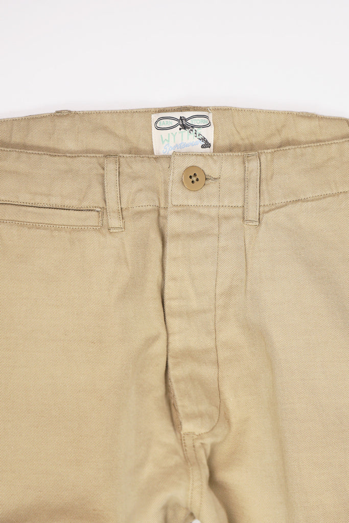 Wythe - Flat Front Slub Cotton/Linen Twill Chinos - Camp Khaki - Canoe Club