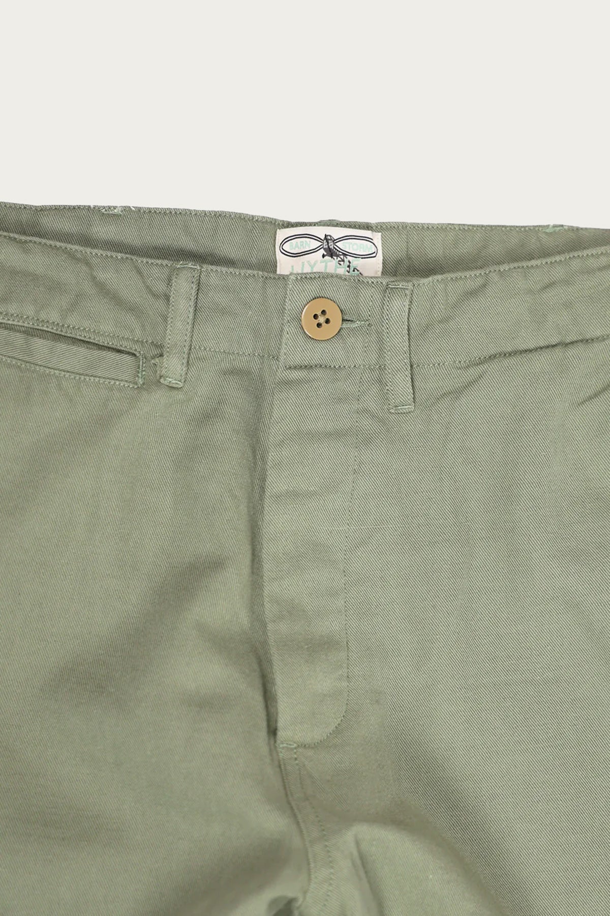Wythe - Flat Front Slub Cotton/Linen Twill Chinos - Faded Olive - Canoe Club