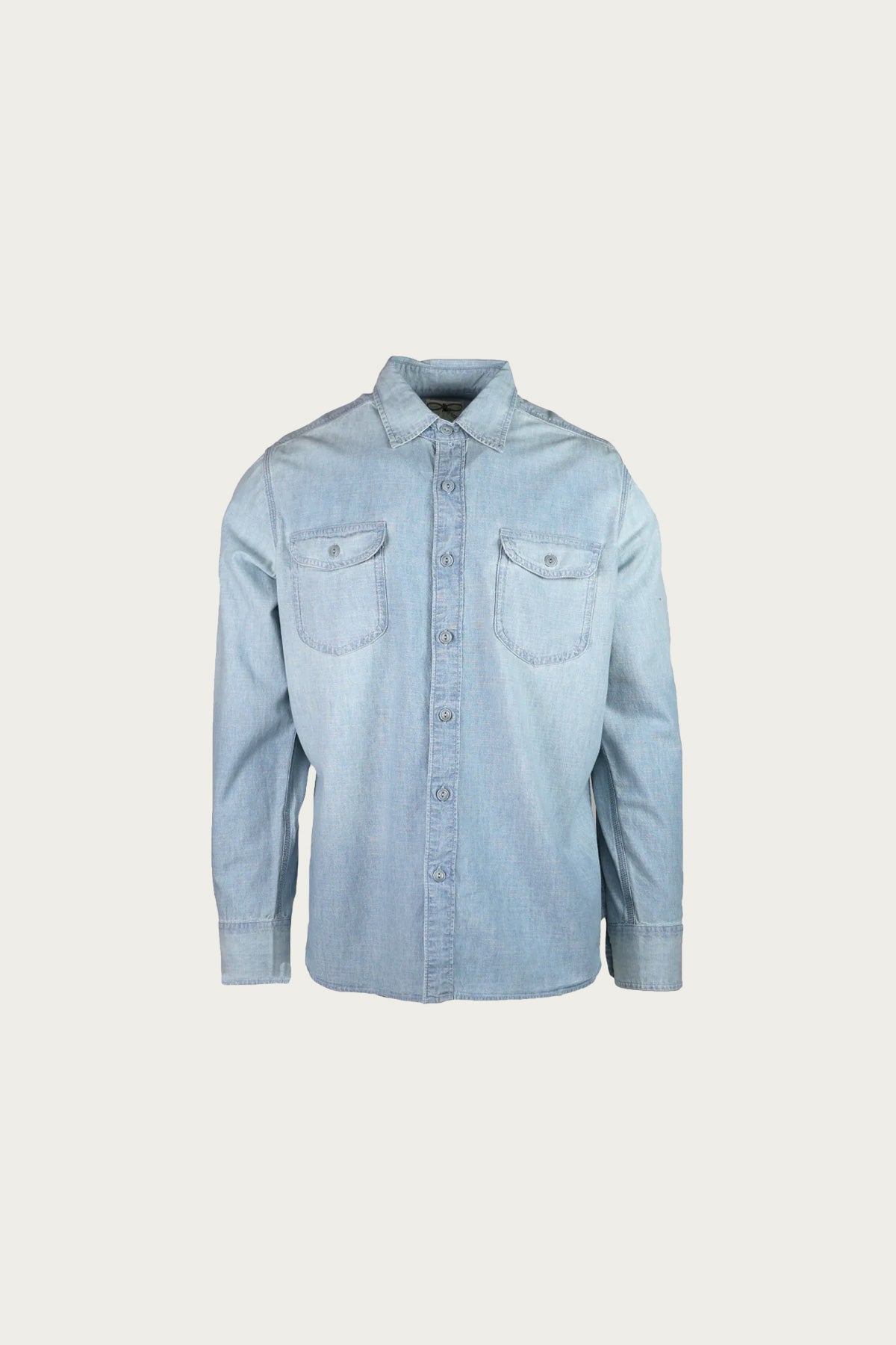Wythe - Indigo Chambray Workshirt - Washed and Sunfaded - Canoe Club