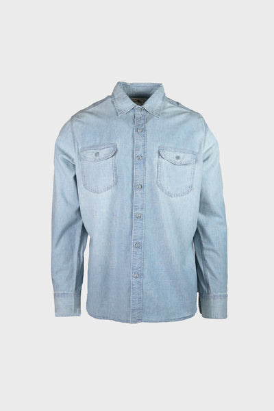 Indigo Chambray Workshirt - Washed and Sunfaded