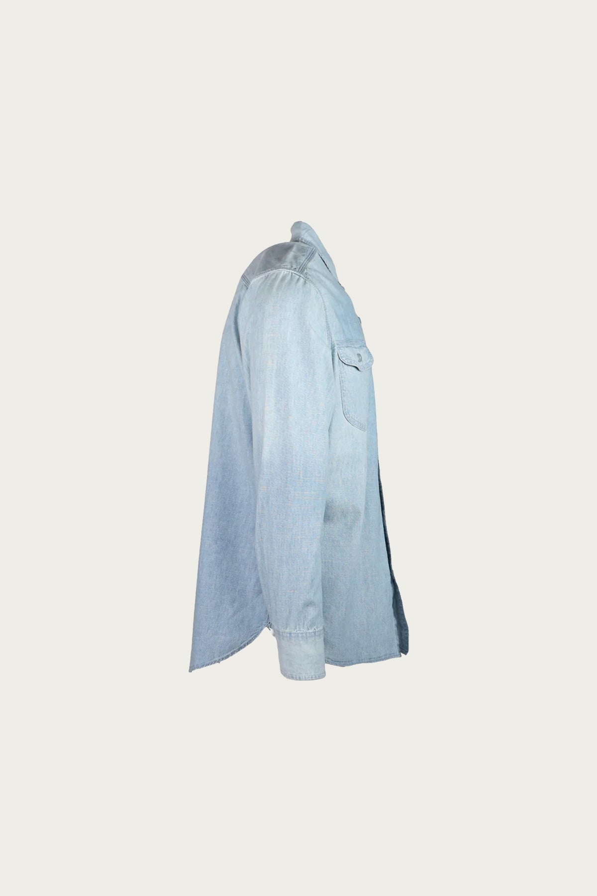 Wythe - Indigo Chambray Workshirt - Washed and Sunfaded - Canoe Club