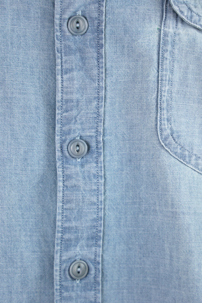 Wythe - Indigo Chambray Workshirt - Washed and Sunfaded - Canoe Club