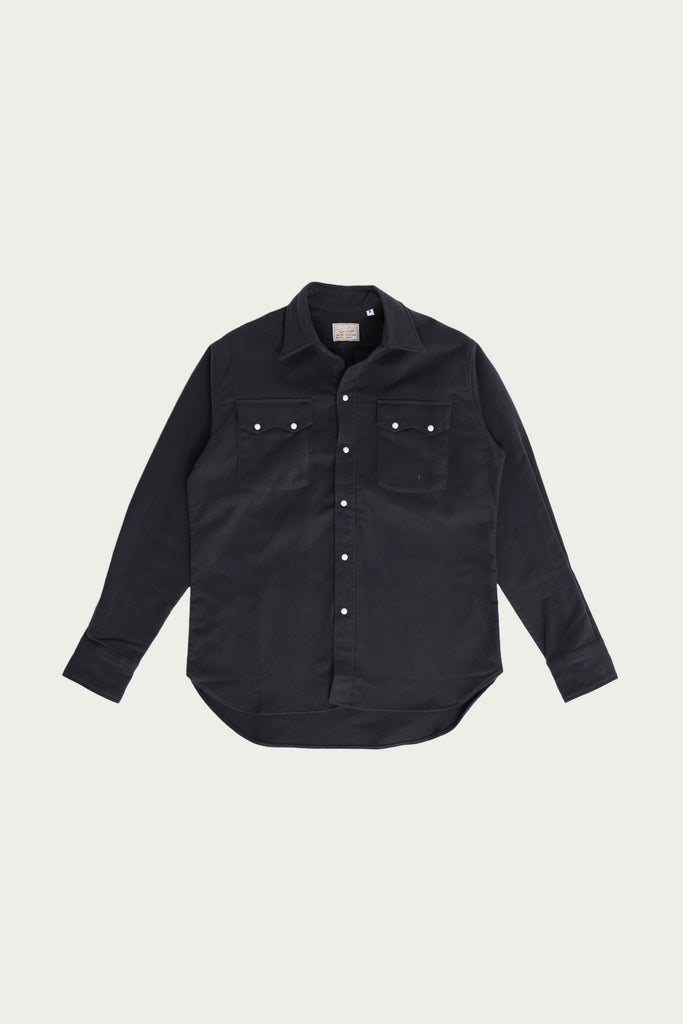 Wythe - Moleskin Pearl Snap Shirt - Graphite - Canoe Club