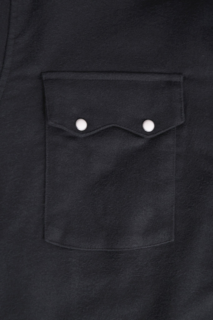 Wythe - Moleskin Pearl Snap Shirt - Graphite - Canoe Club