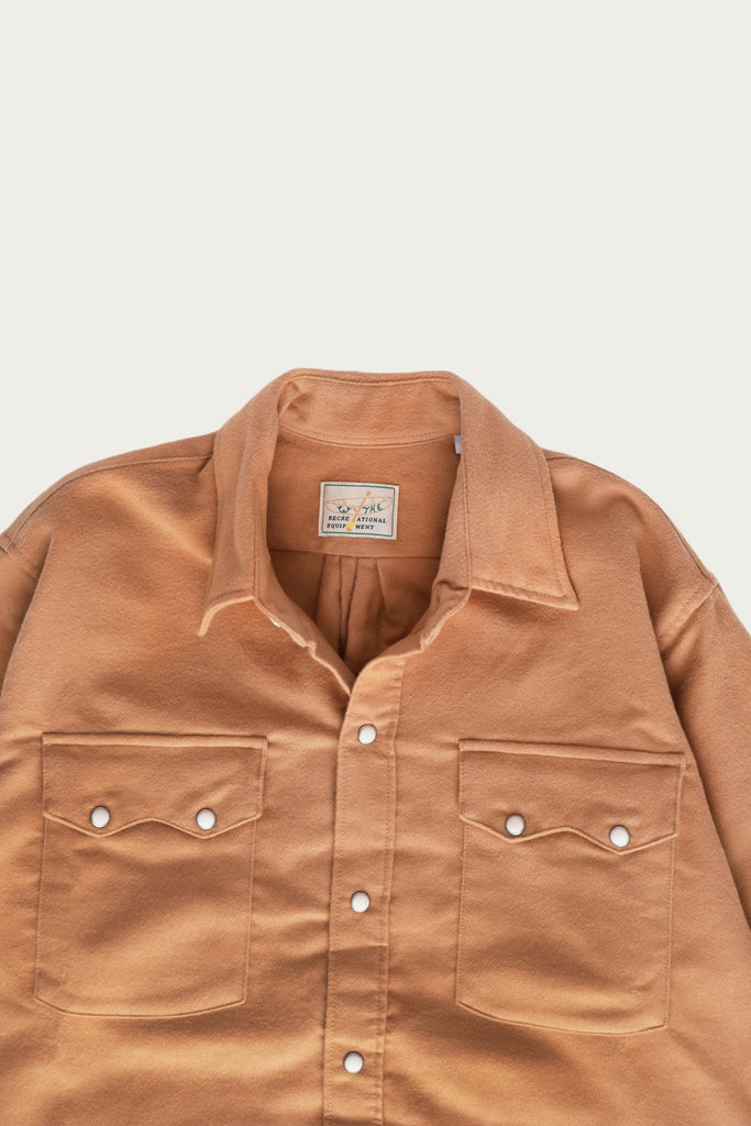 Wythe - Moleskin Pearl Snap Shirt - Nectar - Canoe Club