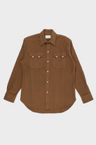 Wythe - Moleskin Pearlsnap Shirt - Bear Brown - Canoe Club