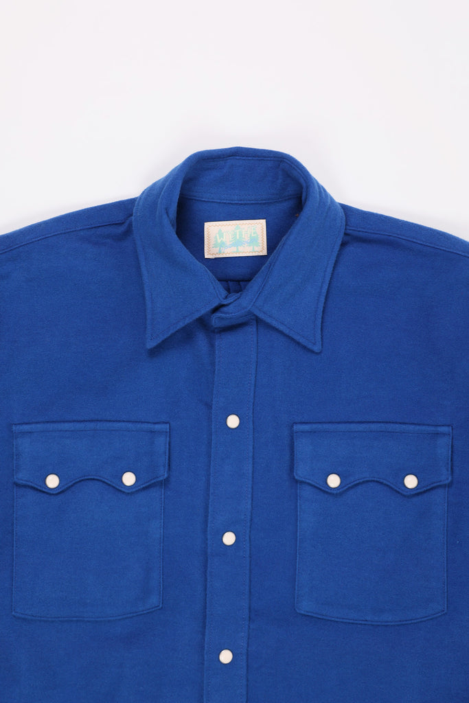 Wythe - Moleskin Pearlsnap Shirt - Deep Navy - Canoe Club