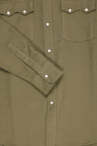 Wythe - Moleskin Pearlsnap Shirt - Olive - Canoe Club