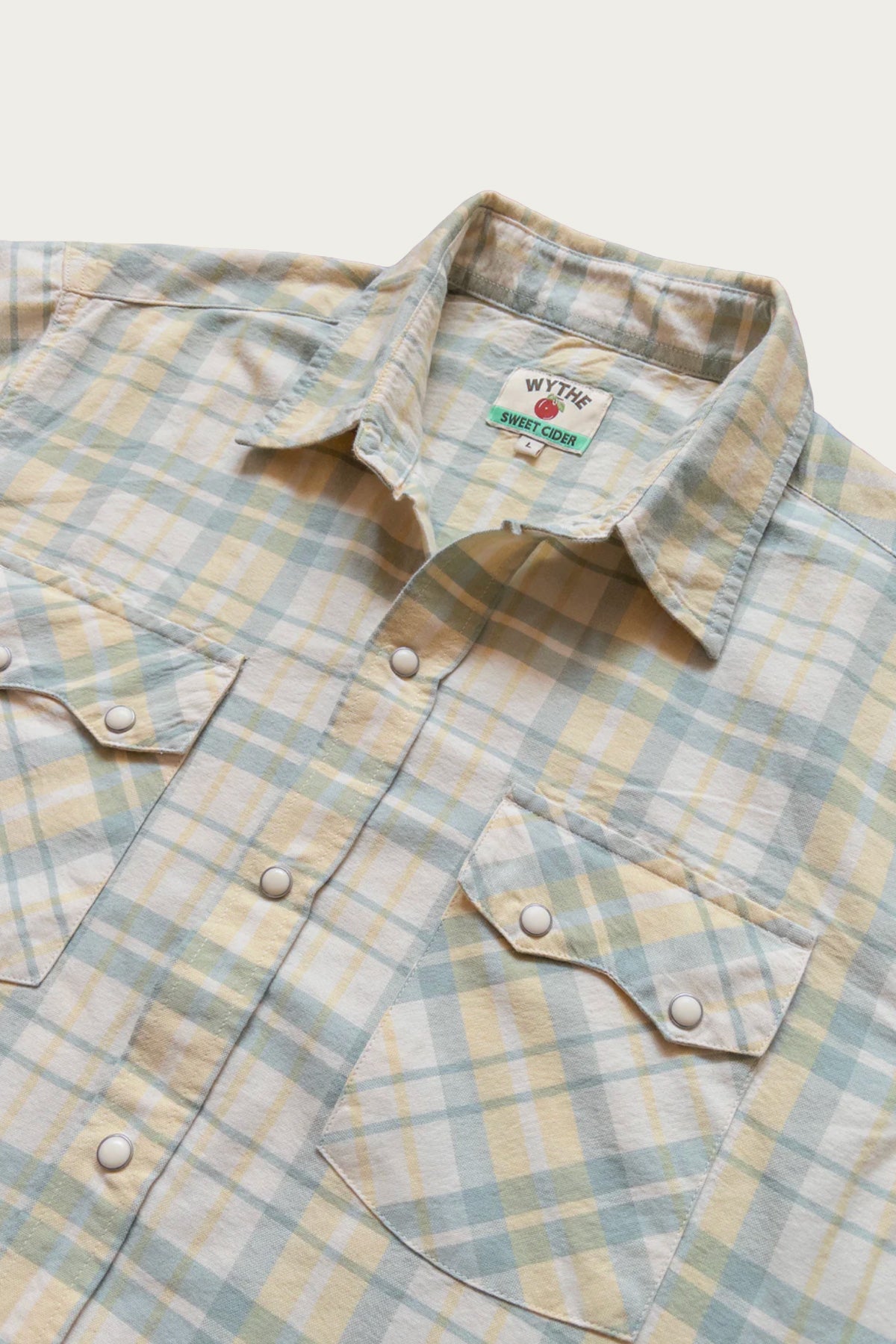 Wythe - Oxford Cloth Pearlsnap Shirt - Sage/Sunflower Plaid - Canoe Club