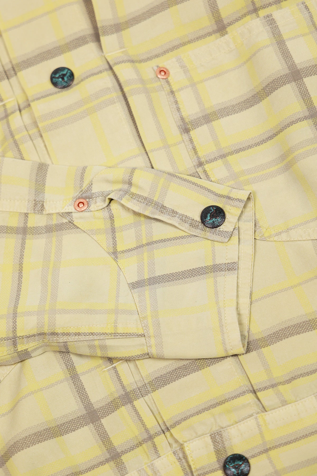 Wythe - Printed Corral Plaid Tencel Ranch Jacket - Nutmeg - Canoe Club