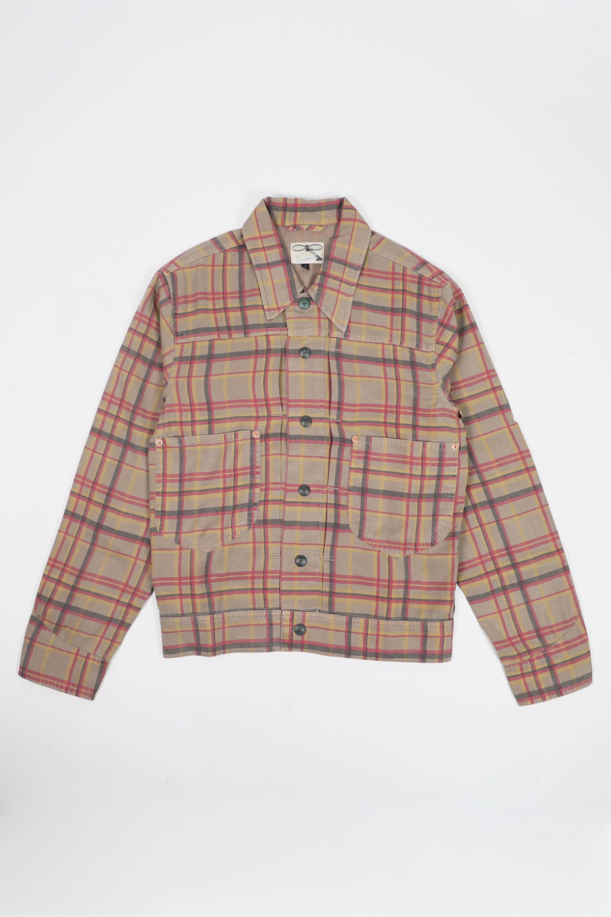Wythe - Printed Corral Plaid Tencel Ranch Jacket - Sunflower - Canoe Club