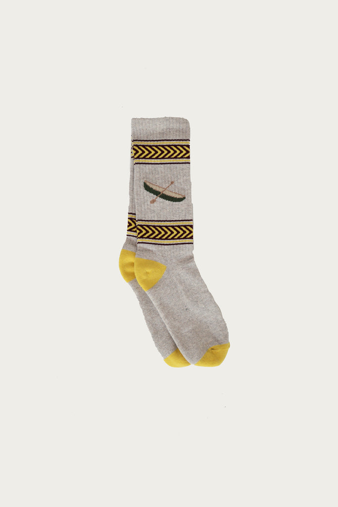 Wythe - Recycled Cotton Jacquard Socks - Canoe - Canoe Club