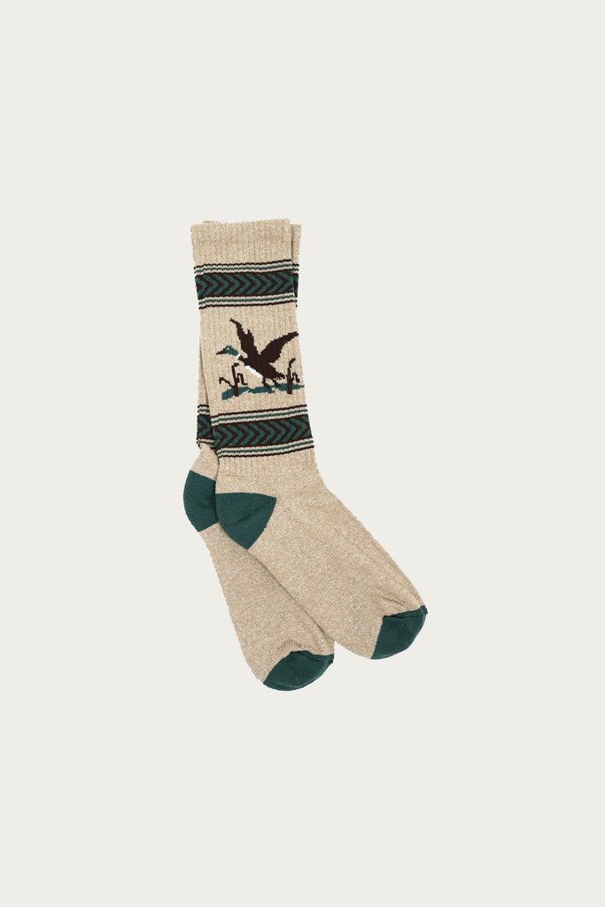 Wythe - Recycled Cotton Jacquard Socks - Mallard Flight - Canoe Club