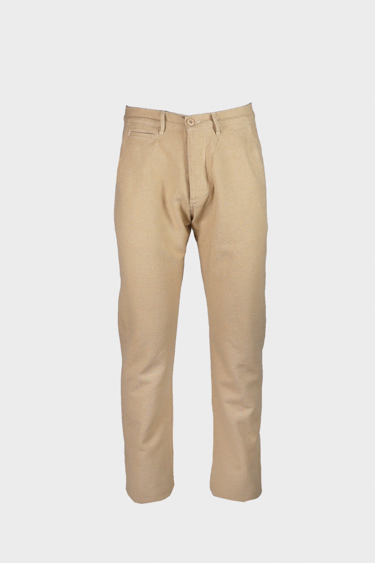 Wythe - Rustic Plainweave Flat Front Chino - Natural - Canoe Club