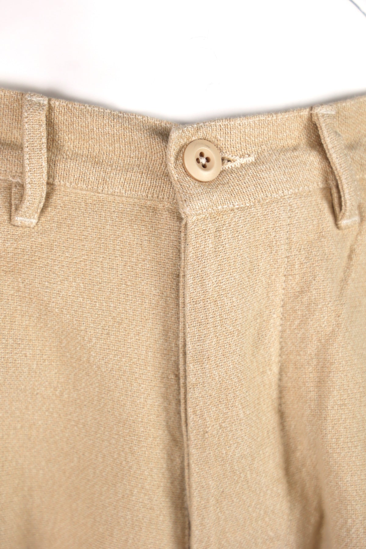 Wythe - Rustic Plainweave Flat Front Chino - Natural - Canoe Club