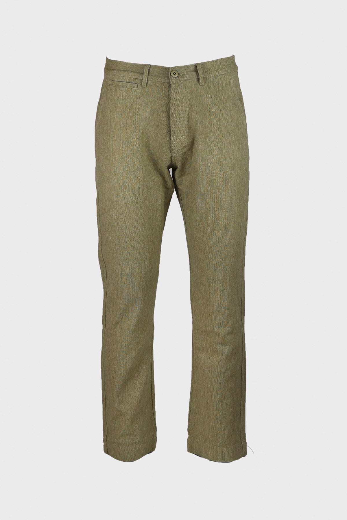 Wythe - Rustic Plainweave Flat Front Chino - Olive - Canoe Club
