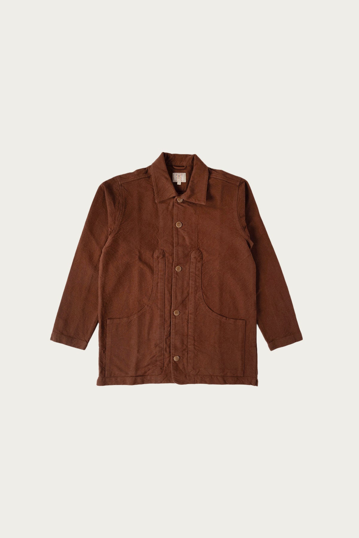Wythe - Rustic Plainweave Hunting Jacket - Chocolate Brown - Canoe Club