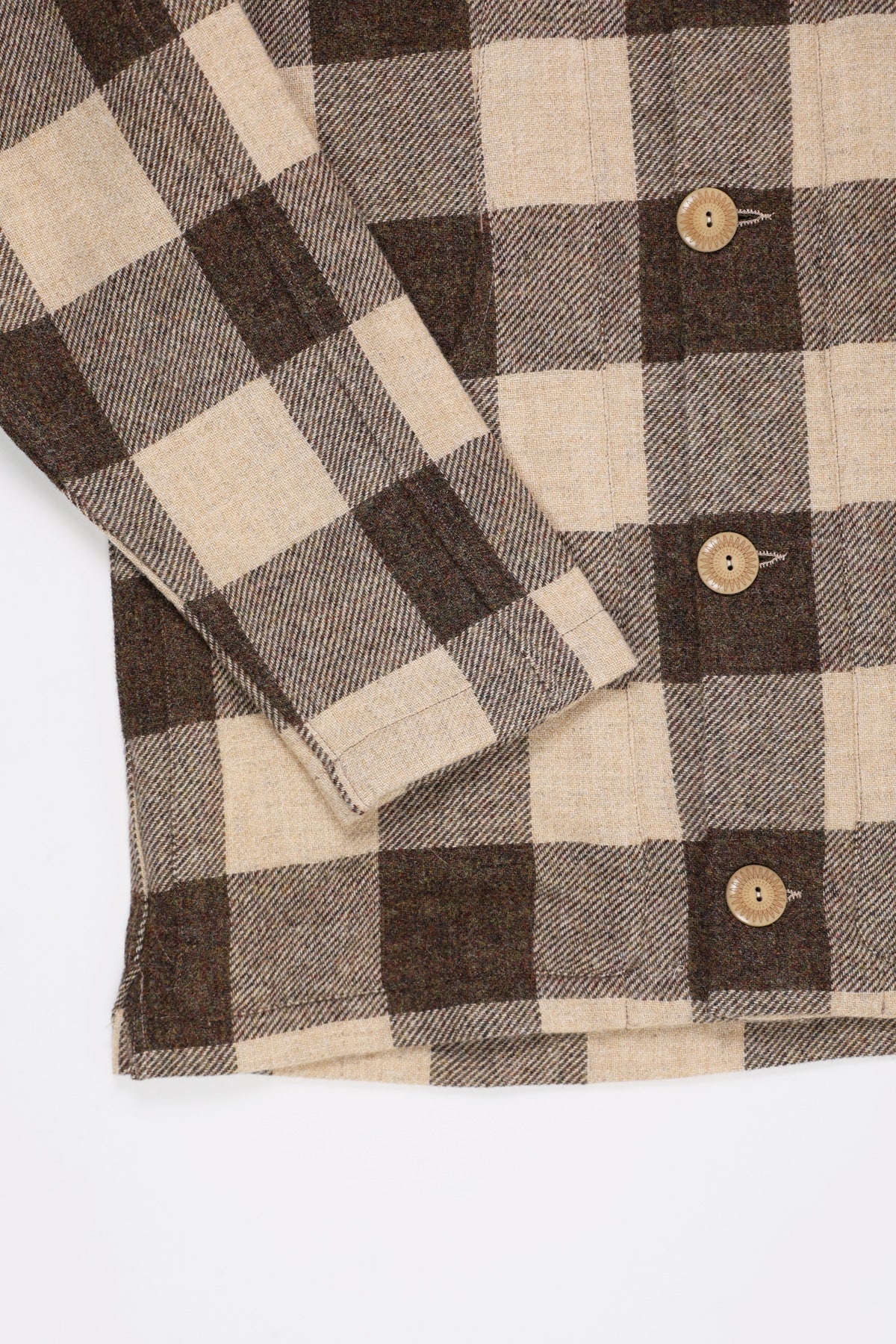 Wythe - Shetland Tweed Hunting Jacket - Brown Buffalo Check - Canoe Club