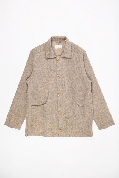 Wythe Shetland Tweed Hunting Jacket | Natural Tickweave | Canoe Club