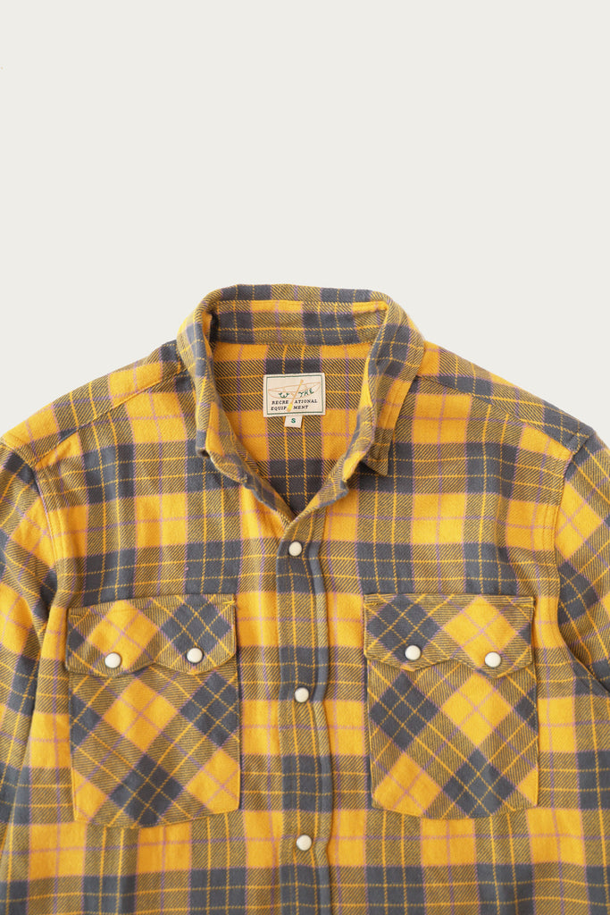 Wythe - Washed Flannel Pearlsnap Shirt - Daybreak - Canoe Club