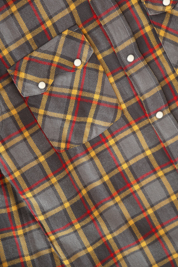 Wythe - Washed Flannel Pearlsnap Shirt - Dusk Plaid - Canoe Club