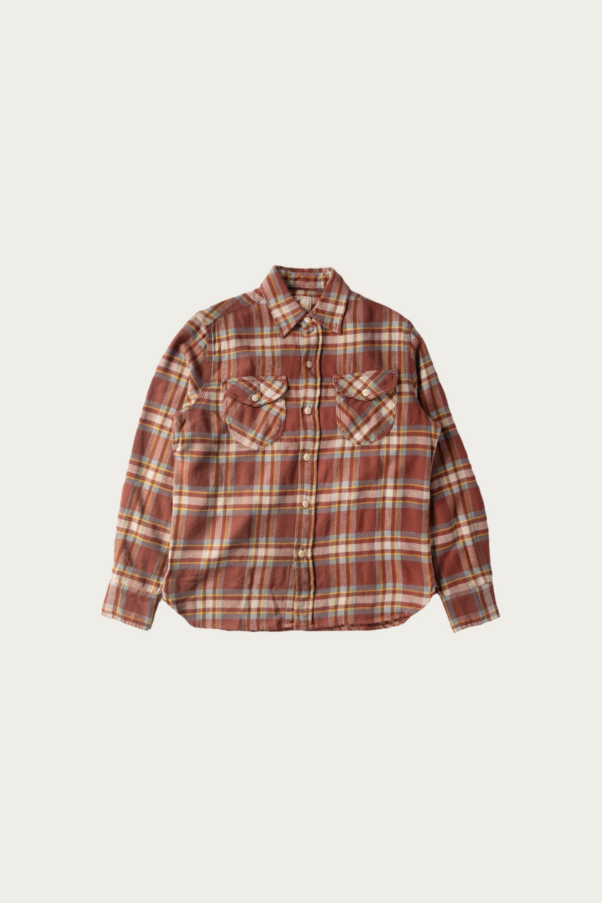 Wythe Washed Flannel Workshirt | Autumn Rust | Canoe Club