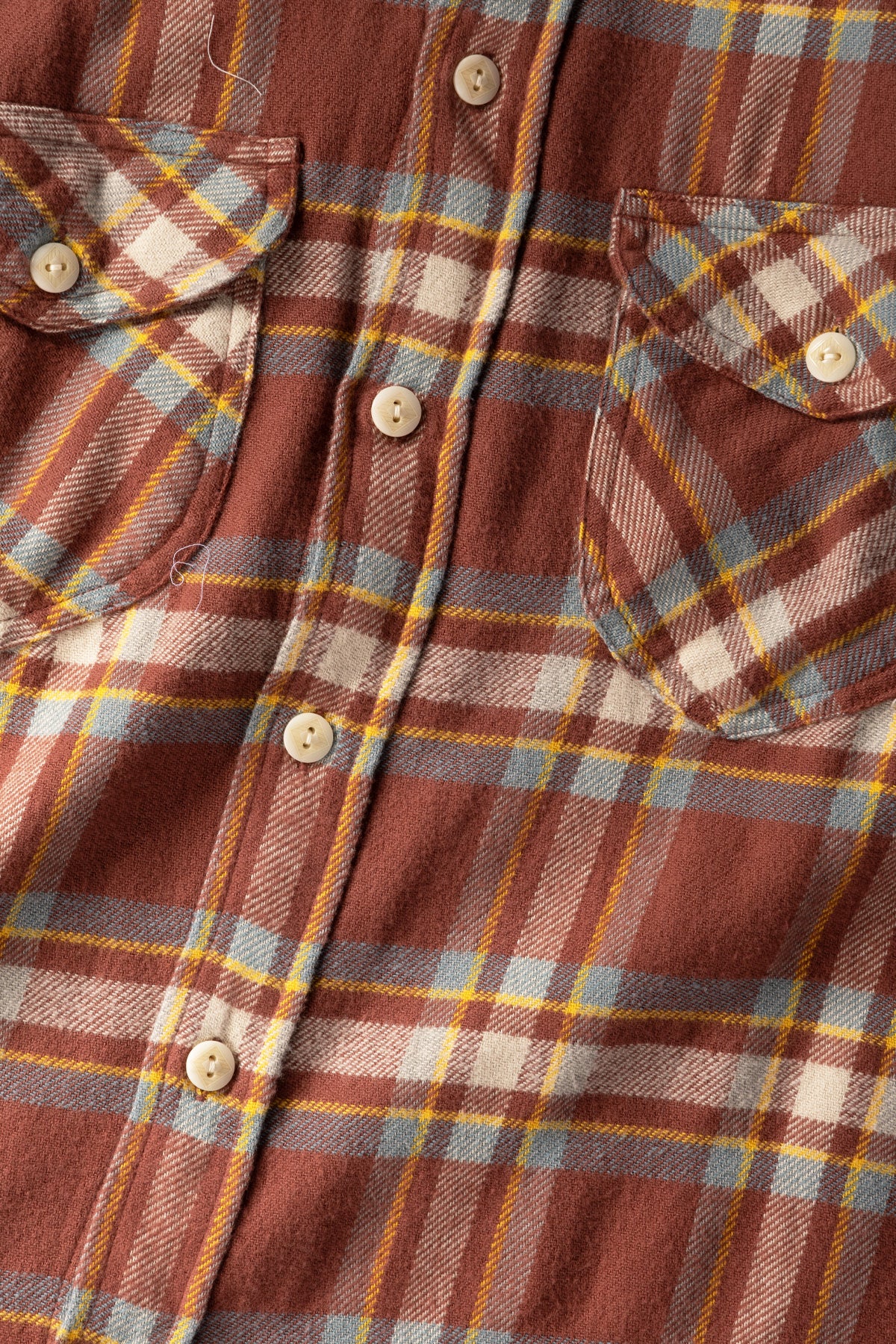 Wythe - Washed Flannel Workshirt - Autumn Rust - Canoe Club