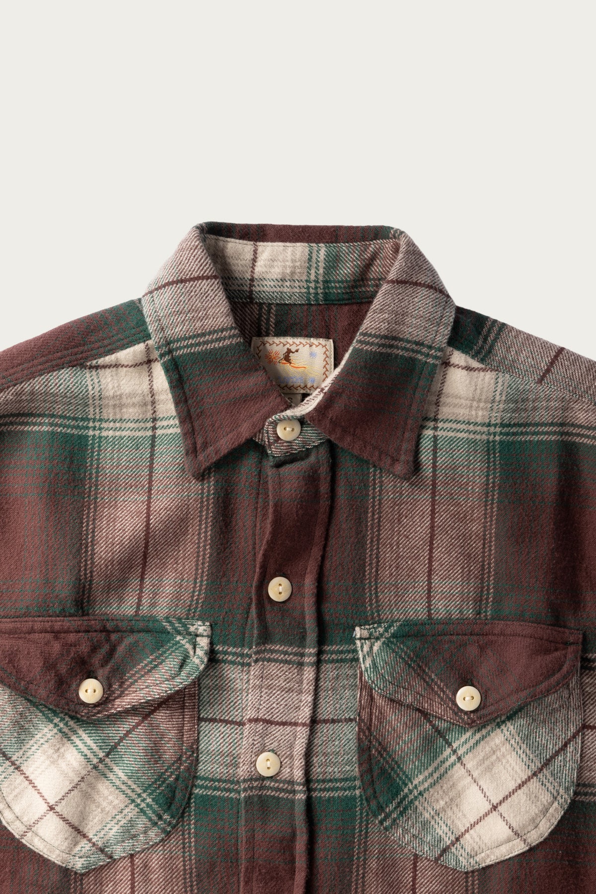 Wythe - Washed Flannel Workshirt - Grizzly Shadow Plaid - Canoe Club