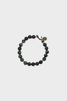 Mikia - Kambaba Jasper/Glass Bracelet with Puka Shell Button - Canoe Club