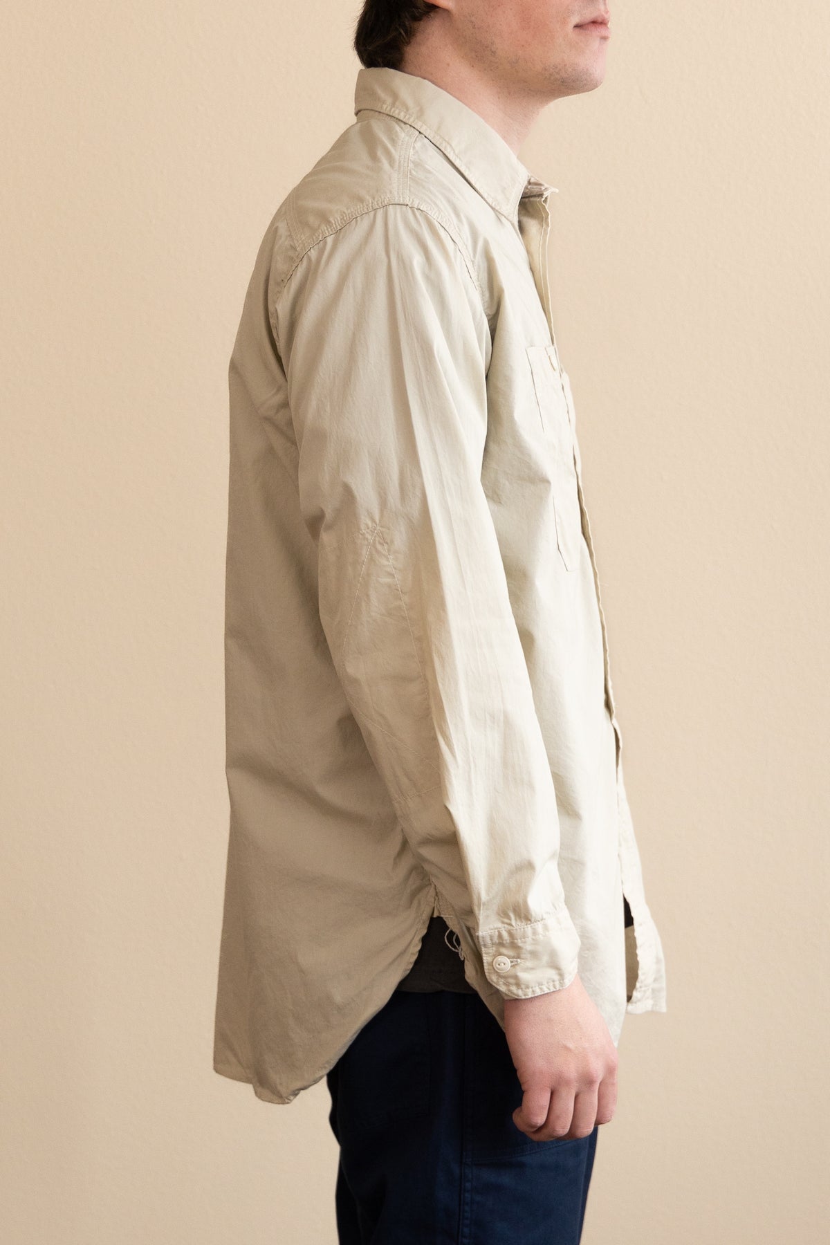 Engineered Garments - Work Shirt - Beige Superfine Poplin - Canoe Club