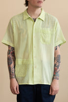Engineered Garments - Camp Shirt - Lime Cotton Crepe - Canoe Club