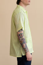Engineered Garments - Camp Shirt - Lime Cotton Crepe - Canoe Club