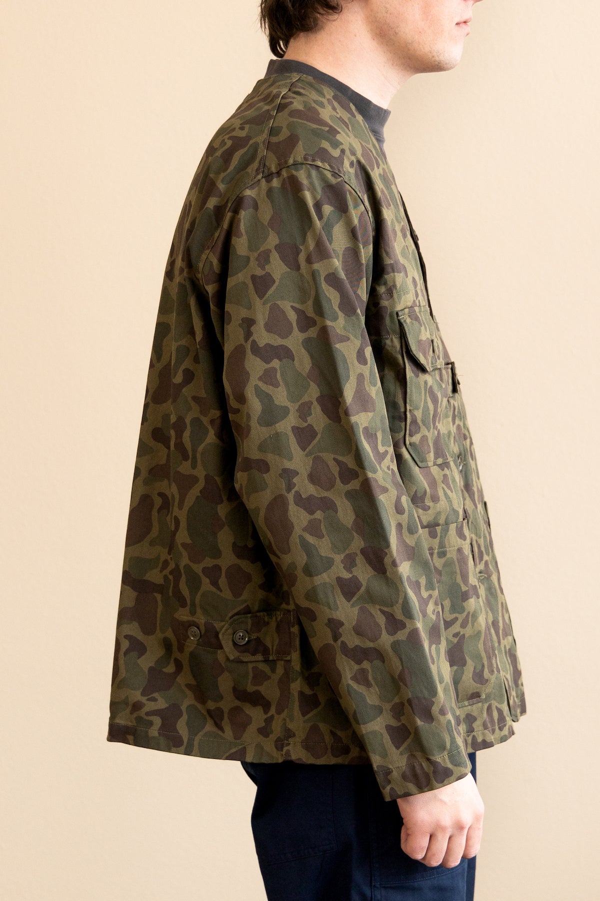 Engineered Garments - Cardigan Jacket - Olive Camo 6.5oz Flat Twill - Canoe Club