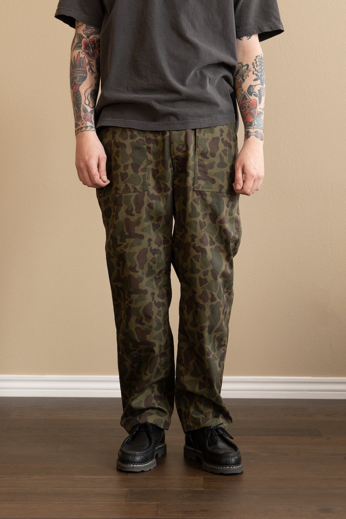 Engineered Garments - Fatigue Pant - Olive Camo 6.5oz Flat Twill - Canoe Club