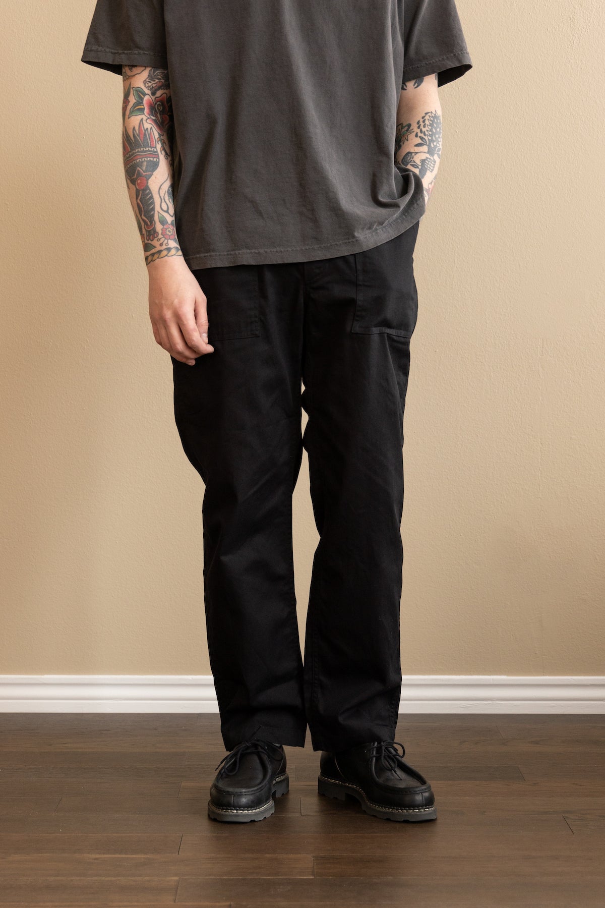 パンツ ENGINEERED GARMENTS FATIGUE PANT Black M Engineered Garments Fatigue Pant | Black 6.5oz Flat Twill