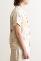 Harago - Cross Stitch Embroidered Shirt - Off White - Canoe Club