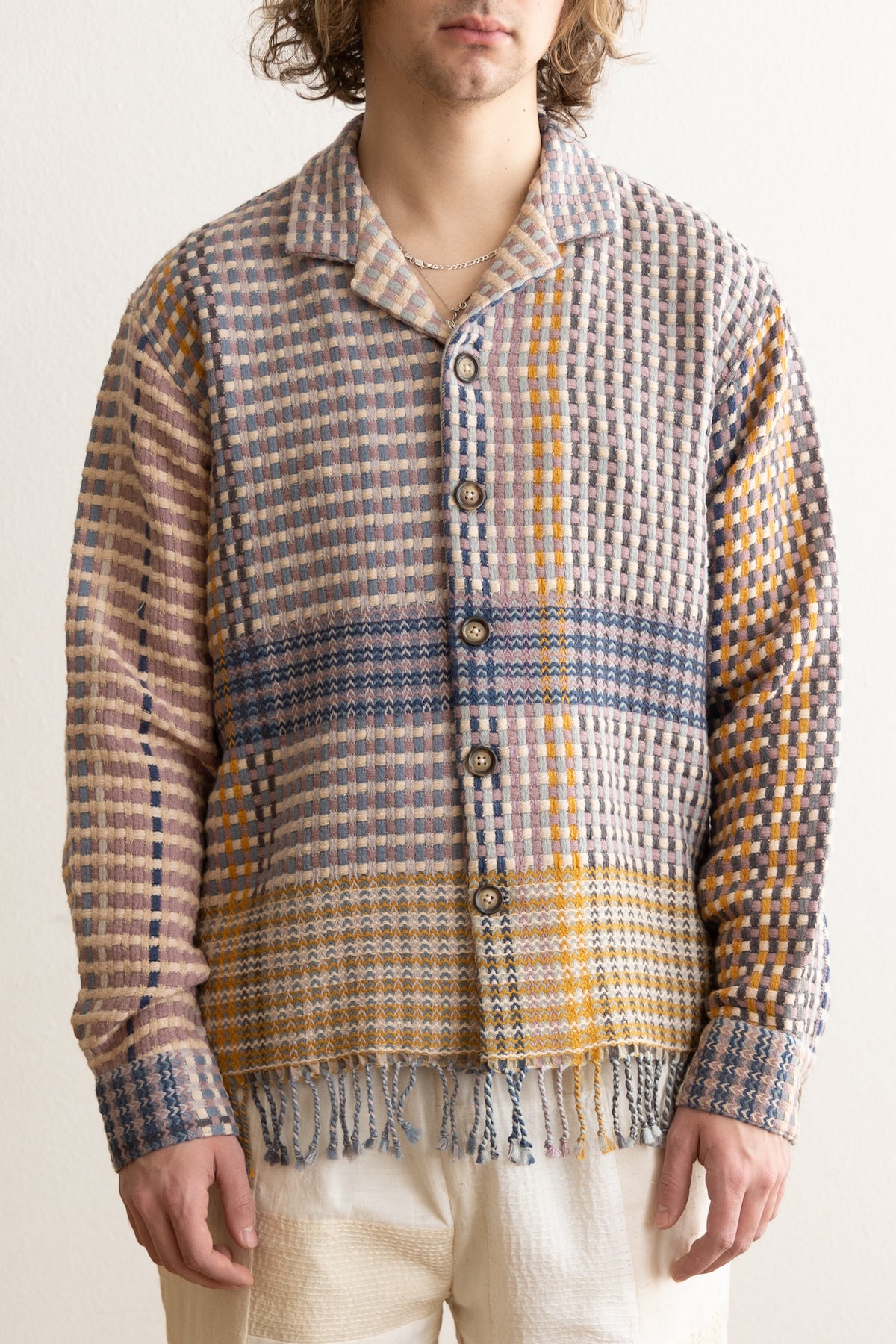Harago - Antique Merino Wool Fringe Jacket - Mutli - Canoe Club